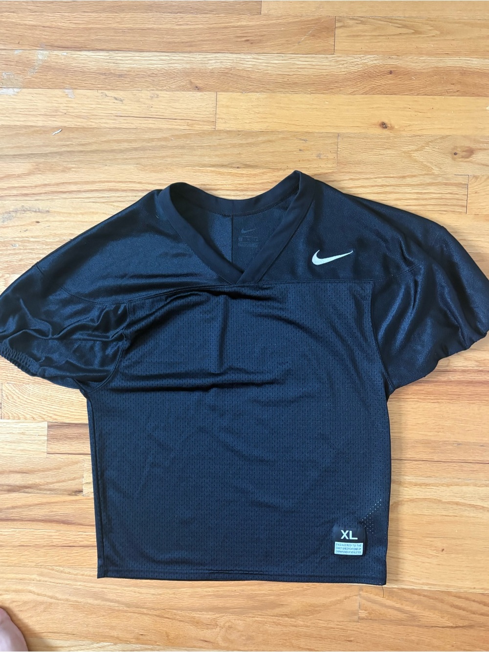 Nike black cropped athletic jersey